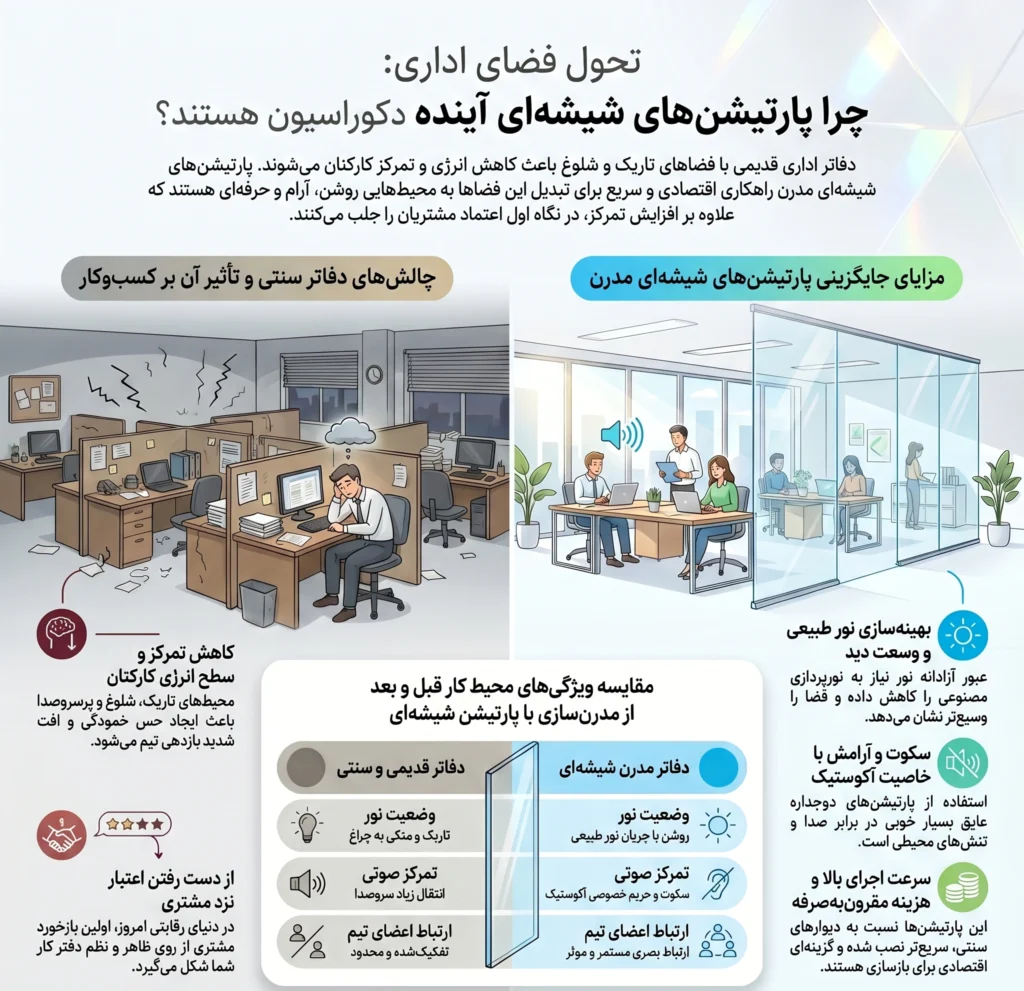 پارتیشن اداری مدرن نوین